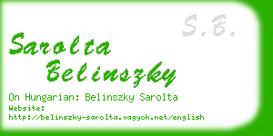 sarolta belinszky business card